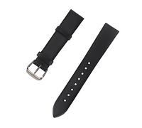 BESPORTBLE Ultrathin Tabby Cattlehide Watch Strap Black Leather Band with Quick Release Mechanism Stylish for Comfortable Wear