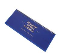BESPORTBLE Undated Weekly Planner Notepad in Blue with Horizontal Layout, Paper Material, Sl esign for Work and Important Reminders, To-do Lists and Meeting Notebook for Office Use