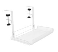 BESPORTBLE Under Desk Cable Management Tray White Small Wire Organizer Rack for Home Office Practical Cord Storage with Stable Load Capacity Desk Cable Holder for Neat Wire Management
