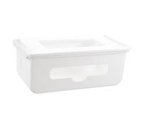 BESPORTBLE Under Desk Hidden Plastic Drawer Organizer with Adhesive Tape Capacity Storage Box for Stationery Tools Cosmetics and Office Supplies Wear Resistant and Space Saving Design
