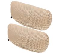 BESPORTBLE Underarm Crutch Pads Replacement Easy to Wash and Replace, Mesh Design 2pcs Beige with Cotton Sponge Material for Comfortable Wicking Support for Crutches Use