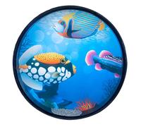 BESPORTBLE Underwater World Drum Hand Percussion Musical Instrument with Cartoon Ocean Design for Music Talent Development and Sensory Training