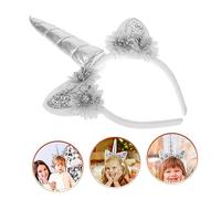 BESPORTBLE Unicorn Horn Headband for Girls Carnival Headdress Flowers Hair Accessory for Birthday Party