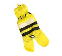 BESPORTBLE Unique Little Bee Dog Raincoat Stylish Pet Raincoat Leg Straps Waterproof
