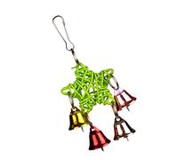 BESPORTBLE Unique Parrot Toy Five-pointed Star Shaped Wind Chime Pendant Bird Cage Accessory Fun for All Parrots