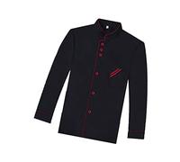 BESPORTBLE Unisex Long Sleeve Chef Jacket - Classic Black Chef Coat for Men - Size XXL for Hotel Uniforms Restaurants and Catering Stylish & Comfortable Chef Workwear