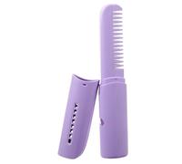 BESPORTBLE USB Rechargeable Heated Hair Straightening Comb Cordless Compact Travel Brush with Scalp Massage Gentle Hair Portable for Sleek Styling The Go Purple Standard Model