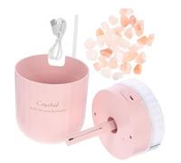 BESPORTBLE USB Rechargeable Humidifier Large Capacity Aromatherapy Diffuser with Salt Stone Quiet Ultrasonic Indoor Air Humidifier for Bedroom and Office Easy Refill Design in Pink