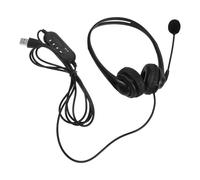 BESPORTBLE USB Wired Noise Cancelling Headset Microphone, Over-Ear Office Headphones for PC Call Center, Wired Control Computer Headset for Online Teaching and Business