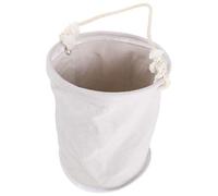 BESPORTBLE Utility Tool Bucket Bag, Canvas Cylindrical Repair Tool Organizer, Large Capacity White Hanging Pouch with Steel Grommets for Electricians, Plumbers, Construction Sites, Home