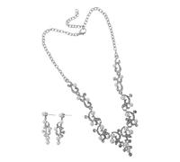 BESPORTBLE Versatile Bridal Jewelry Set Pearl Necklace and Earrings Lightweight Comfortable Rhinestone-accented Classic Design for Brides and Special Occasions