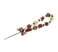 BESPORTBLE Vintage Beaded Mobile Phone Lanyard Strap with Wrist Chain Decoration, Leopard Print Retro Phone Charm Strap for Secure Wear and Stylish Mobile Accessories