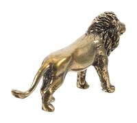 BESPORTBLE Vintage Brass Lion Figurine Retro Lion Statue with Smooth Surface and Stable Base for Office Desk and Home Decor Creative Indoor Desktop Ornament Craftsmanship Adornment