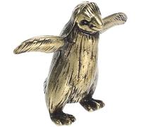 BESPORTBLE Vintage Brass Miniature Figurine Penguin Ornaments with Realistic Design, Elegant Small Brass Penguin Statue Collectible for Bookshelf and Desk Decoration, for Animal Lovers