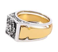 BESPORTBLE Vintage Carved Lion Ring Secret Compartment Ring Storage Box Alloy Material for Men Hidden Compartment Women