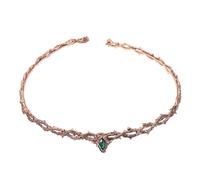 BESPORTBLE Vintage Green Rhinestone Thorn Crown Headpiece Adjustable Medieval Gothic Tiara for Women Comfortable Fit Renaissance Accessory for Weddings Costume Parties Festivals