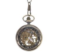 BESPORTBLE Vintage Hollow Out Manual Pocket Watch Fashion Bronze Mechanical Detail Present for Family Friends Elegant Decoration for Clothing Random Color