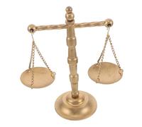 BESPORTBLE Vintage Iron Balance Scale Ornament Classic Sturdy Metal Sculpture for Lawyer Office Desk Harmony Justice Desktop Figurine Retro Home and Business Decor