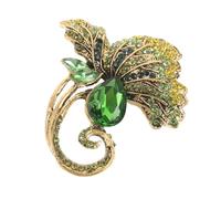 BESPORTBLE Vintage Maple Leaf Brooch Pin for Women Elegant Rhinestone Lapel Pin with Distinctive Retro Leaf Design Versatile Thanksgiving Accessory for Coats Shirts Hats Bags