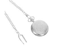 BESPORTBLE Vintage Mechanical Pocket Watch for Men with Hand-Winding Movement and Protective Cover Silver Engraved Large with Chain Steampunk Pendant Suitable for Weddings Parties and Special
