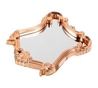 BESPORTBLE Vintage Miniature Dollhouse Bathroom Mirror in Antique Copper - Tiny Simulated Wall Mirror Ornament for Dollhouse Décor and Miniature Furniture Accessories
