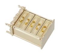 BESPORTBLE Vintage Miniature Dollhouse Cabinet for Bedroom and Living Realistic Retro Side Table Accessory for Pretend Play Plastic Model for Creative Role Playing and Home Decor