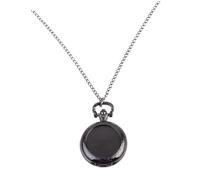 BESPORTBLE Vintage Pocket Watch Necklace Pendant for Men and Women Accurate Timekeeping Retro Design Elegant Black Pendant for Daily Wear Parties and Giving to Family and Friends