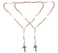BESPORTBLE Vintage Pumpkin Beads Rosary Necklace Handmade with Plastic and Cotton Rope 2pcs Elegant Prayer Beads Ornament Matching Different Outfits for Office and Party Wear