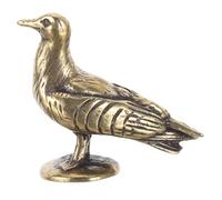 BESPORTBLE Vintage Solid Brass Pigeon Statue Sculpture, Small Metal Dove Figurine Ornament for Office Desk Decor, Tabletop Bird Ornament for Home, Shelf, and Cabinet Display