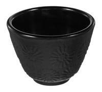 BESPORTBLE Vintage Sunflower Pattern Cast Iron Tea Cup Japanese Style Tea Retro Black Japanese Cups for Home Office
