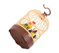 BESPORTBLE Voice Activated Induction Birdcage with Chirping Fluttering Birds Realistic Miniature Decor for Enhances Home Aesthetic with Lifelike Design and Intricate Craftsmanship