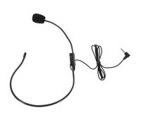 BESPORTBLE Voice Amplifier Microphone Headset Wired Headworn Condenser Microphone with Ear Piece for Teachers Guides Lectures Black