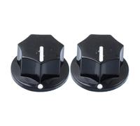 BESPORTBLE Volume Control Knobs with Insert Shaft Creative Design with Screw 2pcs Black Plastic Potentiometer Knobs Manual Control and Fine Workmanship for Electric Guitar and Synthesizer