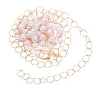 BESPORTBLE Waist Chain For Women: Adjustable Pearl Decor Belly Jewelry Elegant Metal Waist Chain Party Body Jewelry For Festival Photo Prop