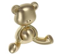 BESPORTBLE Wall Mounted Bear Coat Hook Copper Brushed Alloy Small Decorative Wall Hanger for Bedroom Closet Clothes Hats Keys