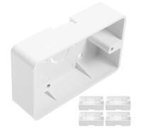 BESPORTBLE Wall Mounted Junction Box Flush Mounting and Surface Mount Installation Made of Sturdy Abs Material 5pcs with Break-out Openings for Cables for Electrical Installation for Hard