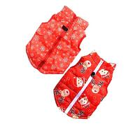 BESPORTBLE Warm Dog Coat for Winter Thick Comfortable Pet Outfit Soft Material Snowman Snowflake