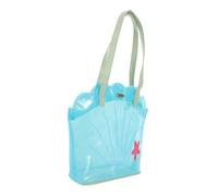 BESPORTBLE Water-resistant Clear Shell Beach Tote for Women Sandproof Summer Travel Bag with Spacious Interior Unique Shell Design for Shopping Vacation and Outdoor Outings