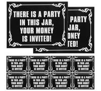 BESPORTBLE Waterproof Tip Sticker 10pcs Set Black White Vinyl Decals for Restaurants Bars Cafes with “Your Money is Invited” Message, Sturdy Food Service Labels for Tip Jars and Waitstaff