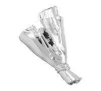 BESPORTBLE Wearable Flower Brooch Pin Holder in Silver Alloy with Secure Structure and Lightweight round Tube Design, for Holding Fresh or Dried Flowers on Delicate Shirts during Library