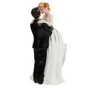 BESPORTBLE Wedding Cake Topper Resin Bride Groom Figurine Hand Painted Smooth Surface Wedding Party Dessert Table Decoration for Romantic Celebration