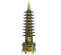 BESPORTBLE Wenchang Tower Figurine Chinese Tower Ornament Desktop Decoration Traditional Architecture Sculpture for Office Desk Study Room Home Decor Good Luck Gift 7.09 in