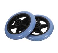 BESPORTBLE Wheelchair Front Wheels Replacement 2pcs 5-inch Anti-wear Universal Swivel Caster Wheels Mobility Aid Parts for Disabled Users and Rollators