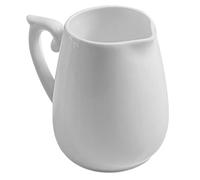 BESPORTBLE White Ceramic Milk Pitcher Creamer Jug with Handle 160ml Capacity for Pouring Comfortable Touch Suitable for Restaurant and Coffee Shop Use
