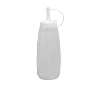 BESPORTBLE White Squeeze Bottle with Lid for Condiments and Jam, Kitchen Sauce Dispenser for Salad Dressing and Ketchup, 250ml Portable Sauce Squeezing Bottle for Home and Outdoor Use
