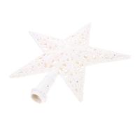 BESPORTBLE White Star Shaped Tree Topper Christmas Tree Star Decoration Plastic Hollow Delicate Design Festival Ornament with Convenient Storage and Reliable Use
