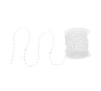 BESPORTBLE White Vertical Blind Repair Chain Roller Cord Replacement Beaded Cord for Roman Venetian Window Shades Plastic Bead Chain with Quiet Operation and Easy Installation