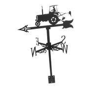 BESPORTBLE Wind Vane Bird Feeders for Outdoors Atmospheric Tracking Device Trailer Tractor Decor Outdoor Roof Mount Weather Vane outside Tractors Meteorological Instrument Black Wrought Iron