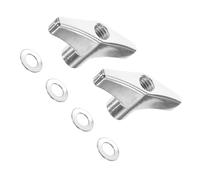 BESPORTBLE Wing Nut Fasteners Set for Drum Kit Cymbal Stand Hand Tighten Butterfly Screws 4 Washers and 2 Nuts Drum Hardware Accessories for Hi-hat