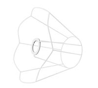 BESPORTBLE Wire Lampshade Frame DIY Iron Lamp Shade Holder with E27 Socket Round and Rectangular Wire Lamp Shade Rings Light Cage Guard 130mm Top Opening 250mm Bottom 200mm Height